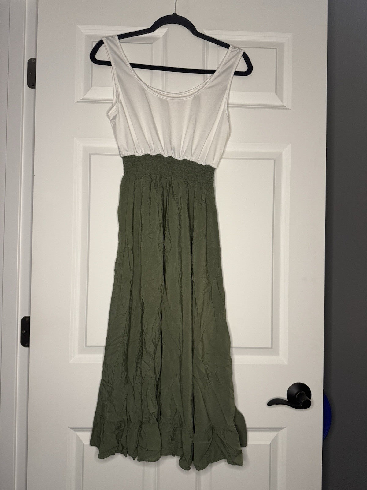 Unbranded Sleeveless Dress Medium White Green Nwot