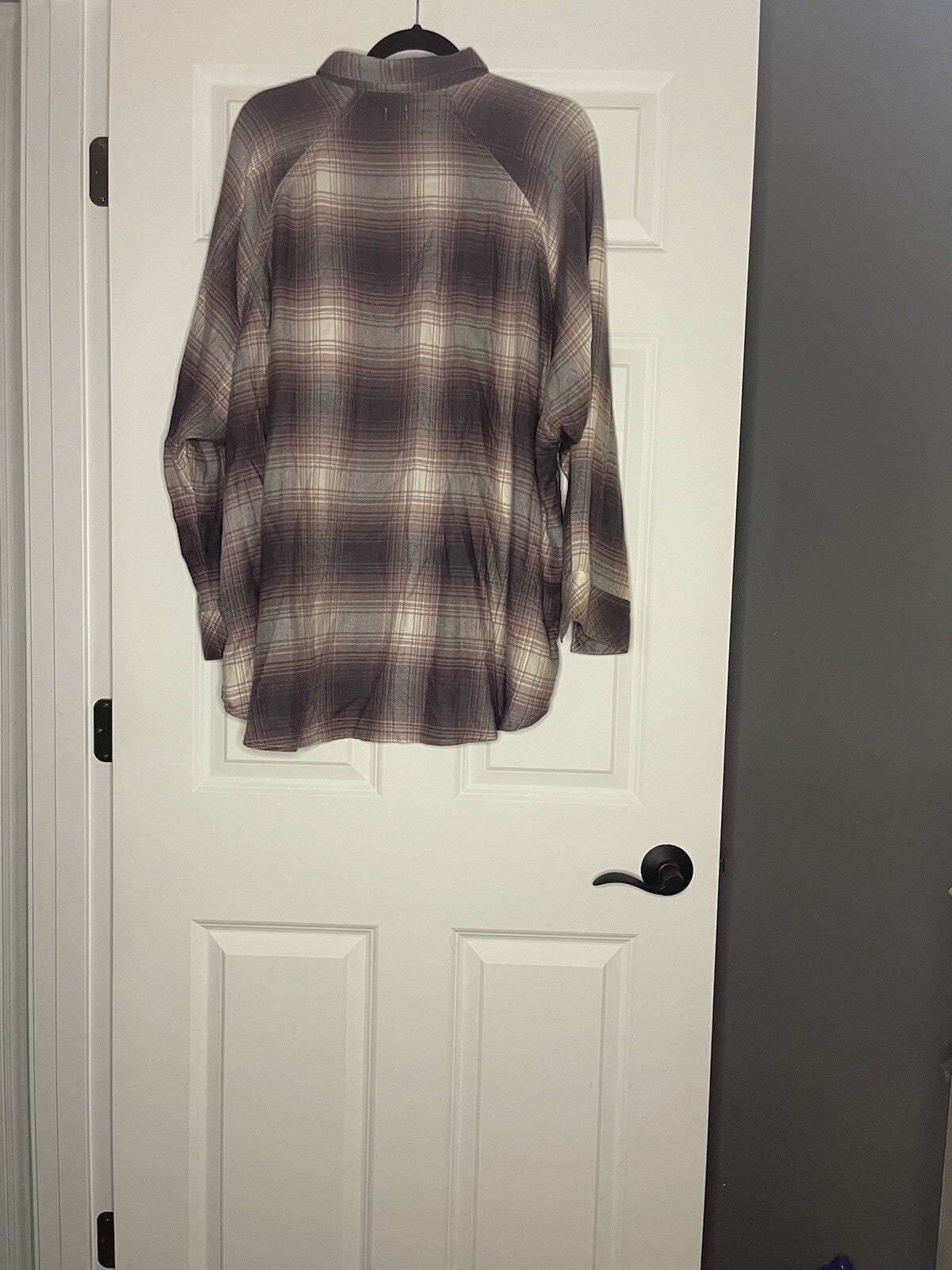 BDG Urban Outfitters Large Button Up Purple White Gray
