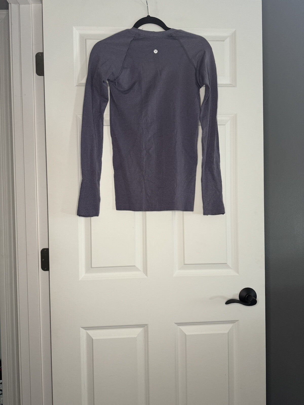 Lululemon Long Sleeve Shirt Purple Silver Stripe Size 6