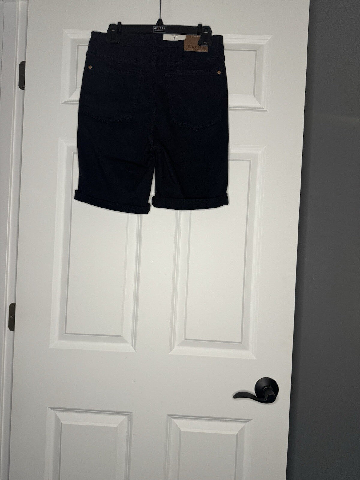 Judy Blue High waist Tummy Control Top Shorts Large Black Nwt