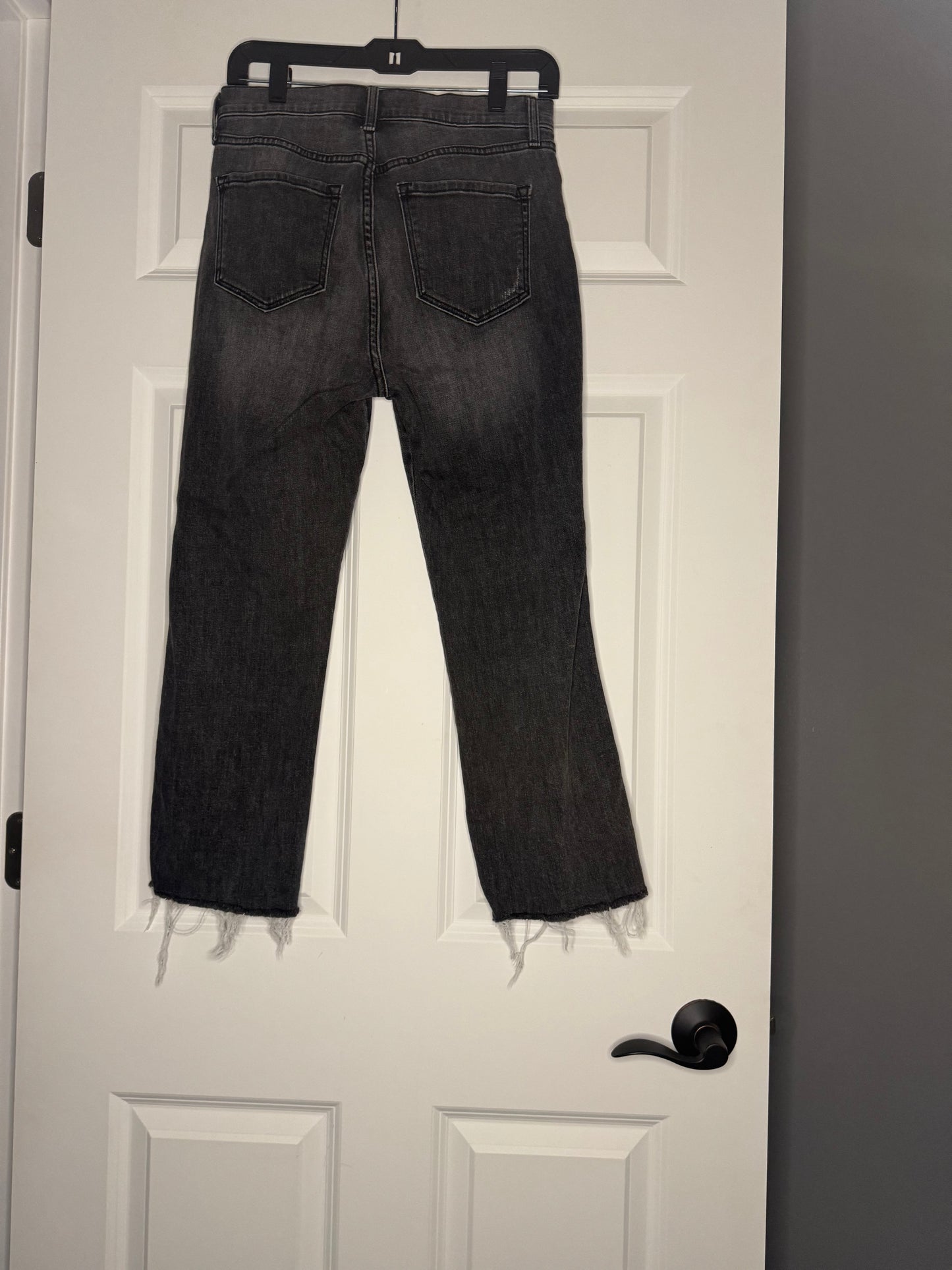 Old navy flare ankle jeans black 6 petite