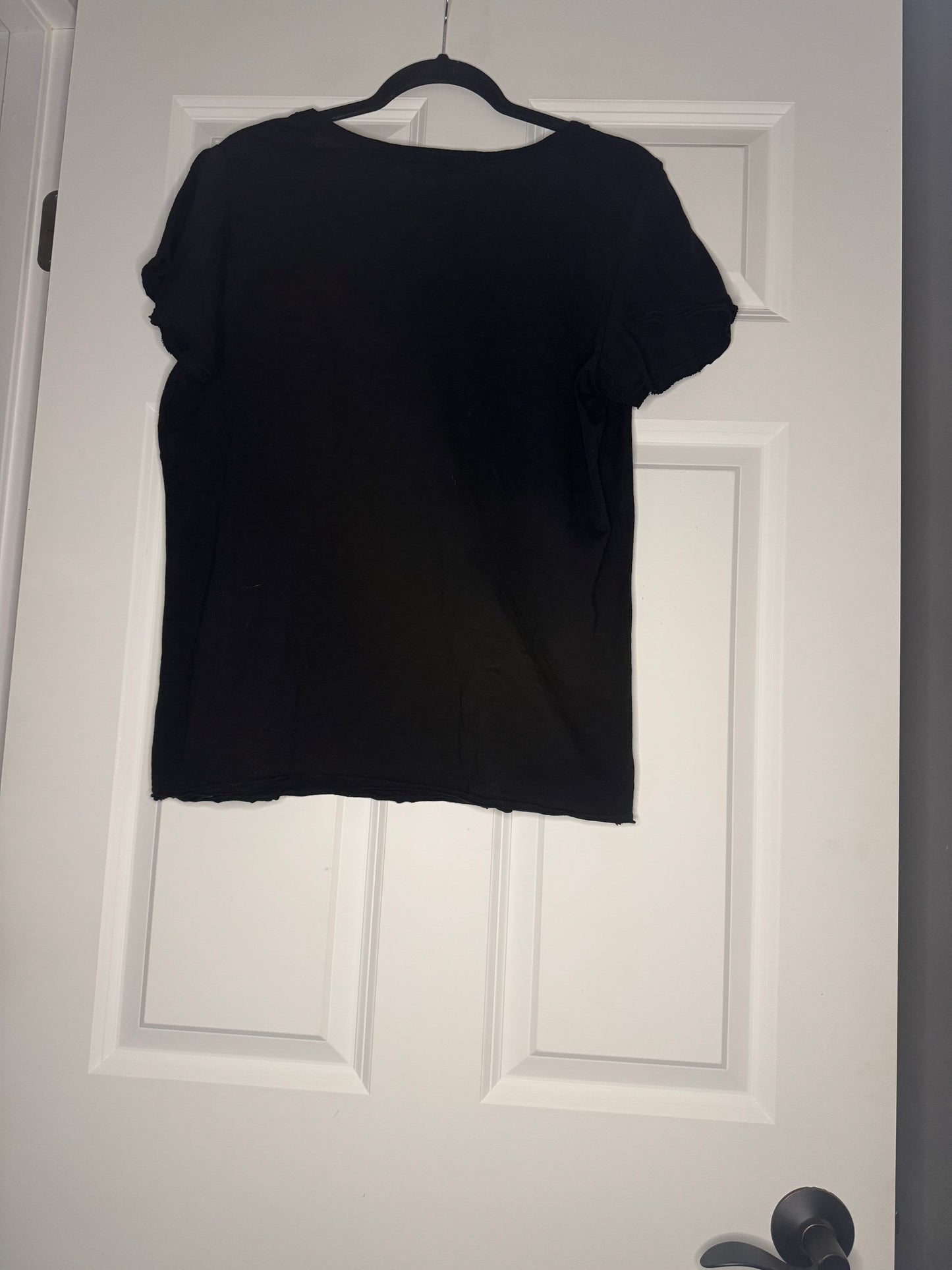 Michael stars Jana flutter sleeve tee medium black nwt $78