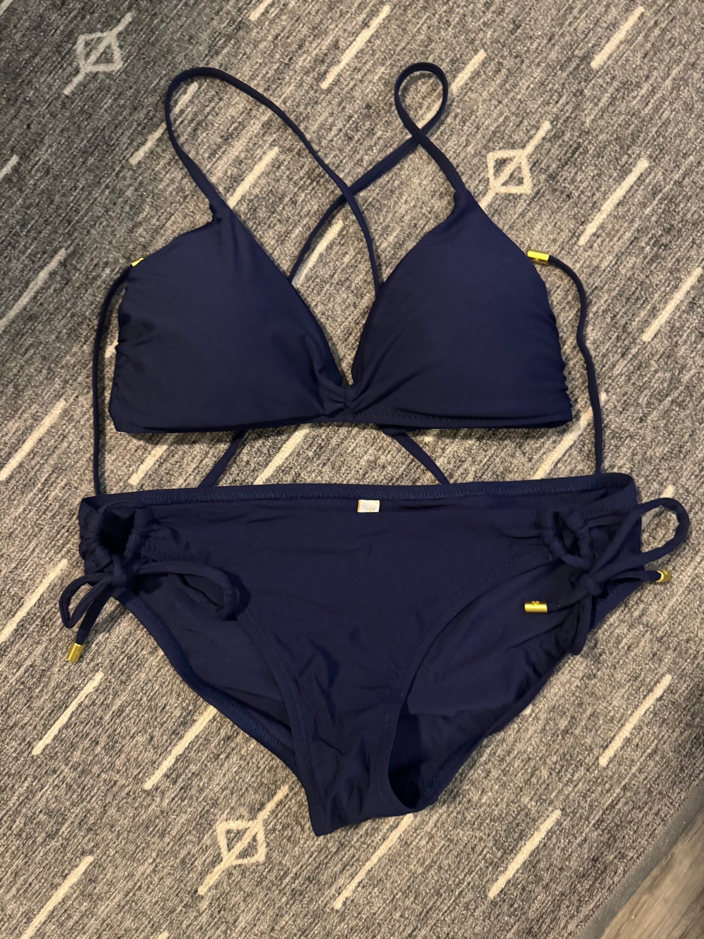 Helen Jon 2 piece bikini small navy