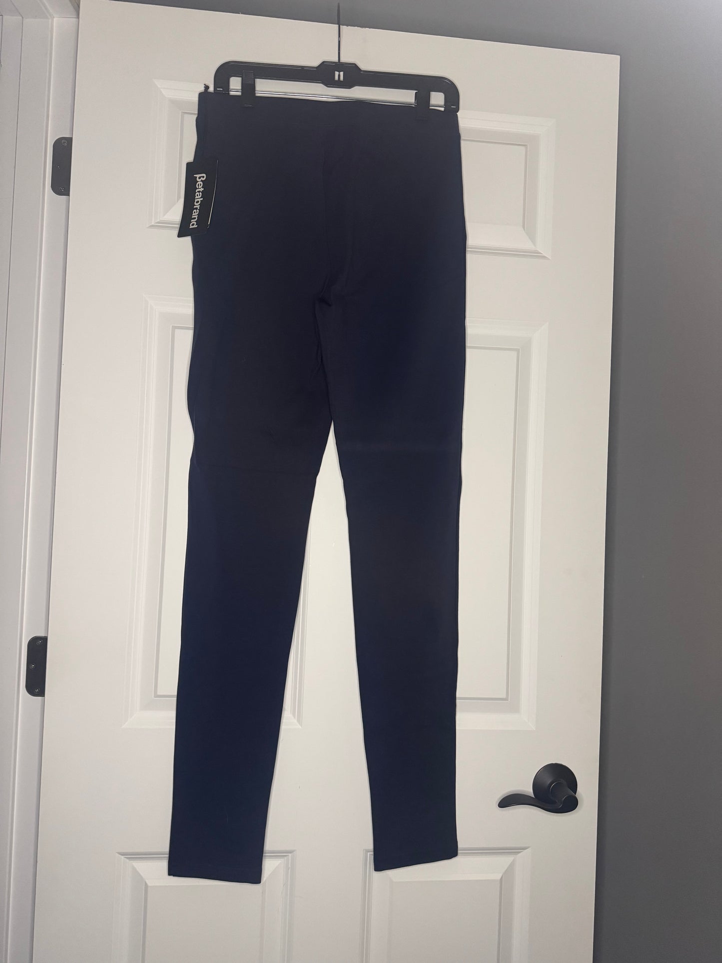 Betabrand large long navy pants nwt