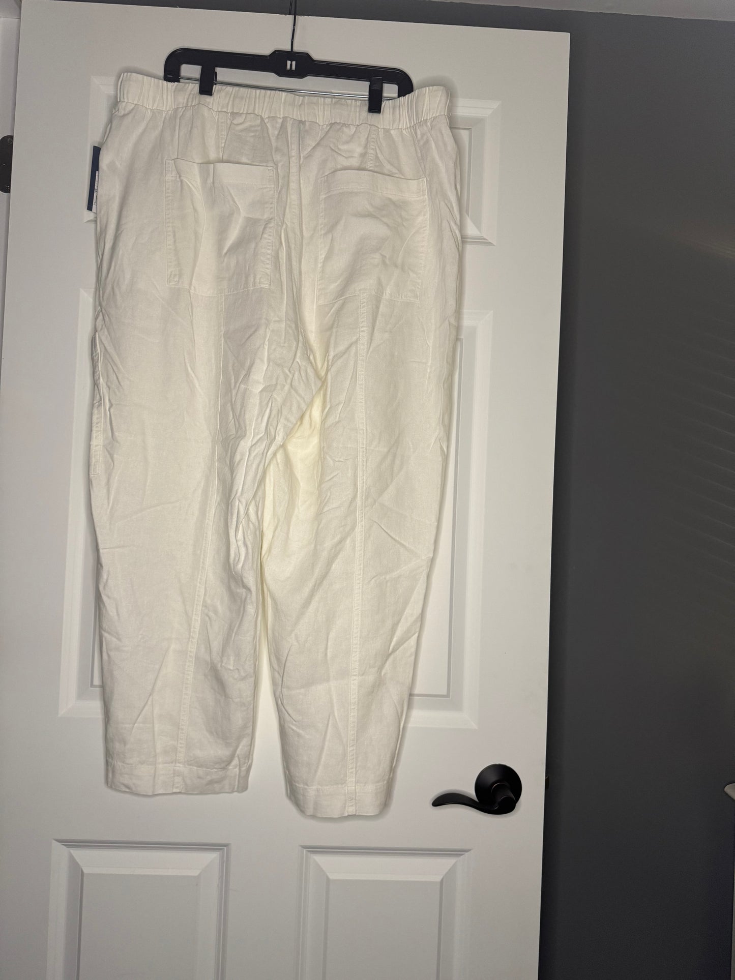 Universal thread light linen pants white 1x nwt