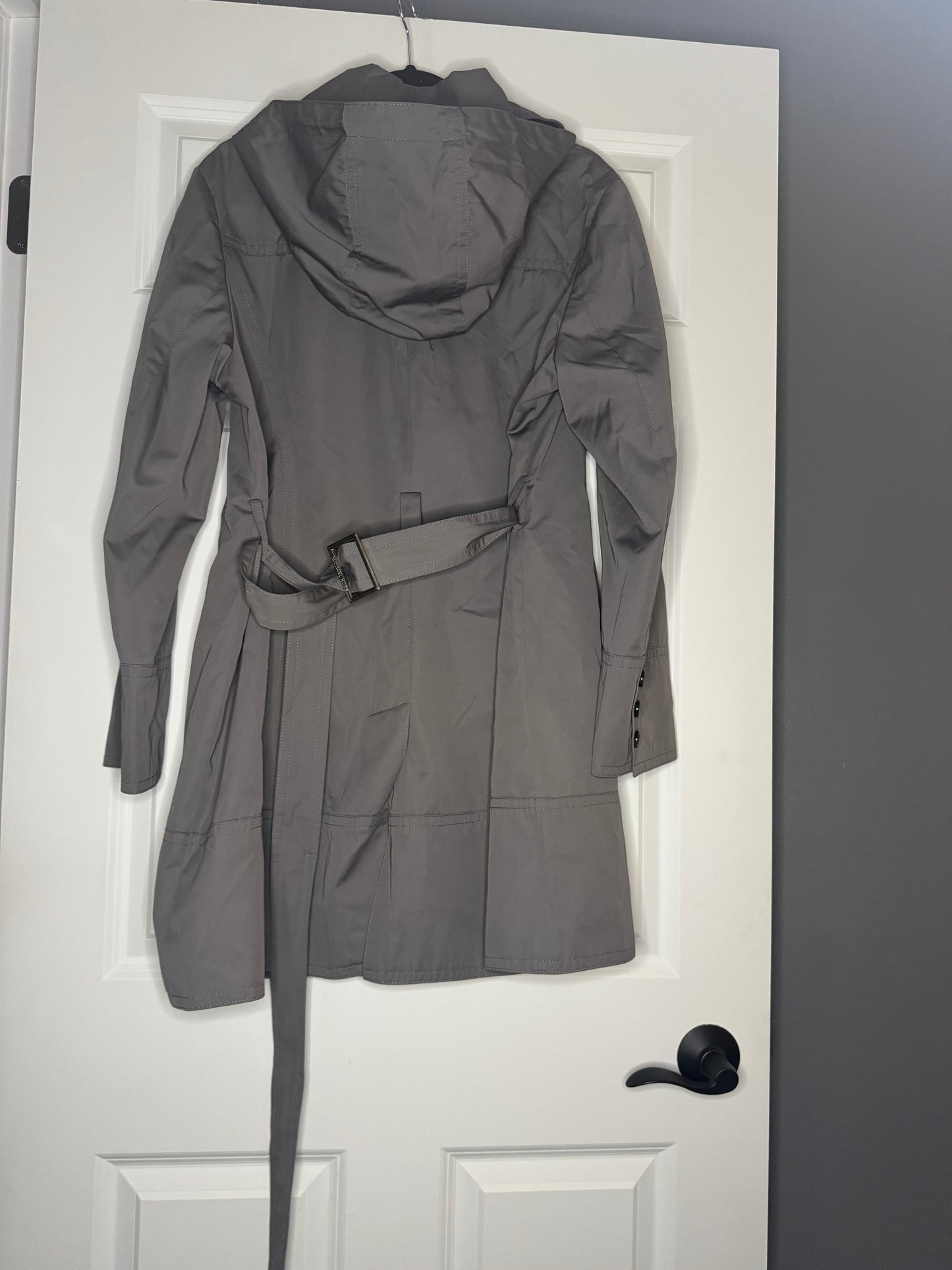 Michael Kors jacket w detach hood gray xl w belt