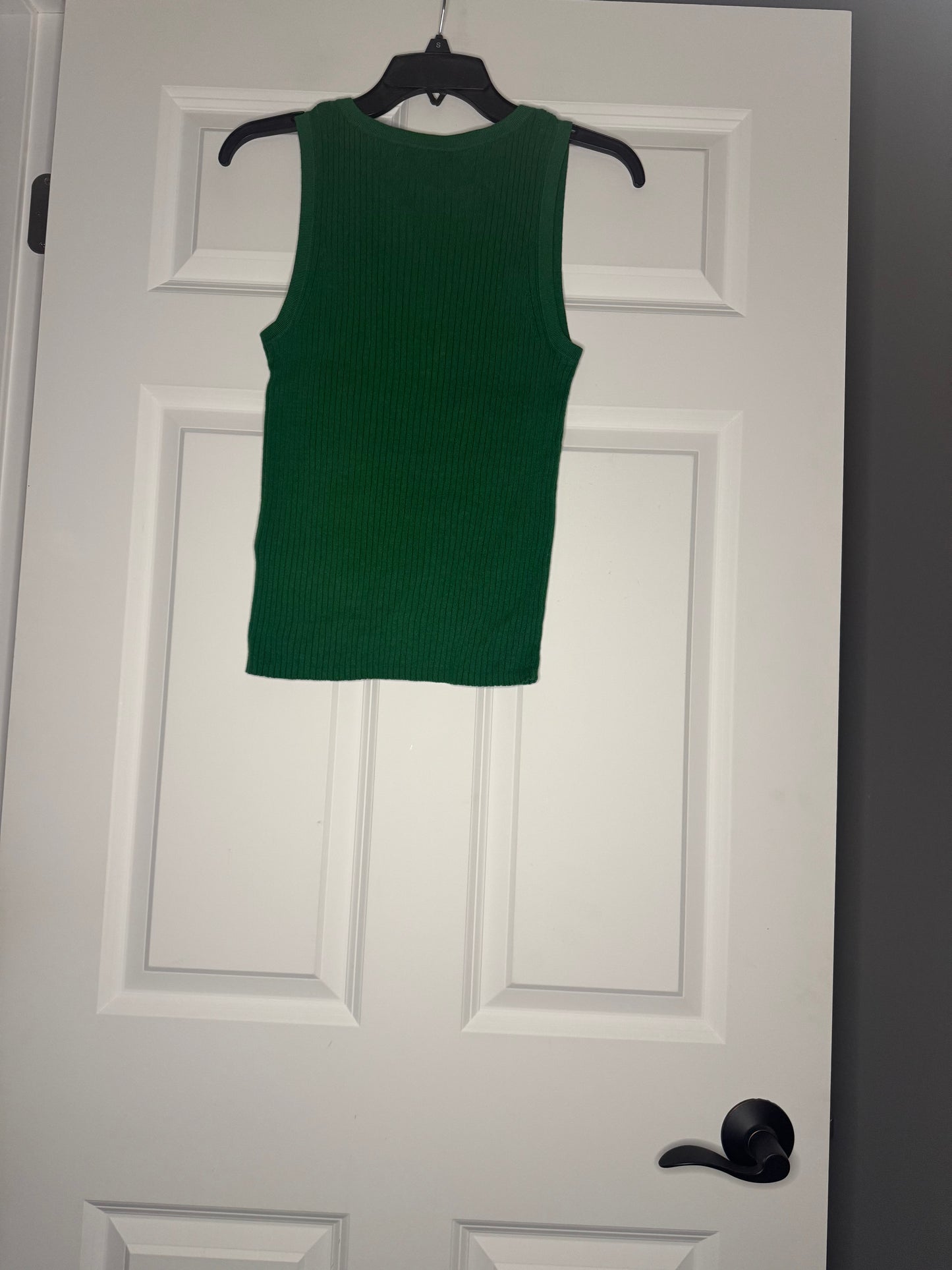 Banana republic sleeveless blouse green ribbed small
