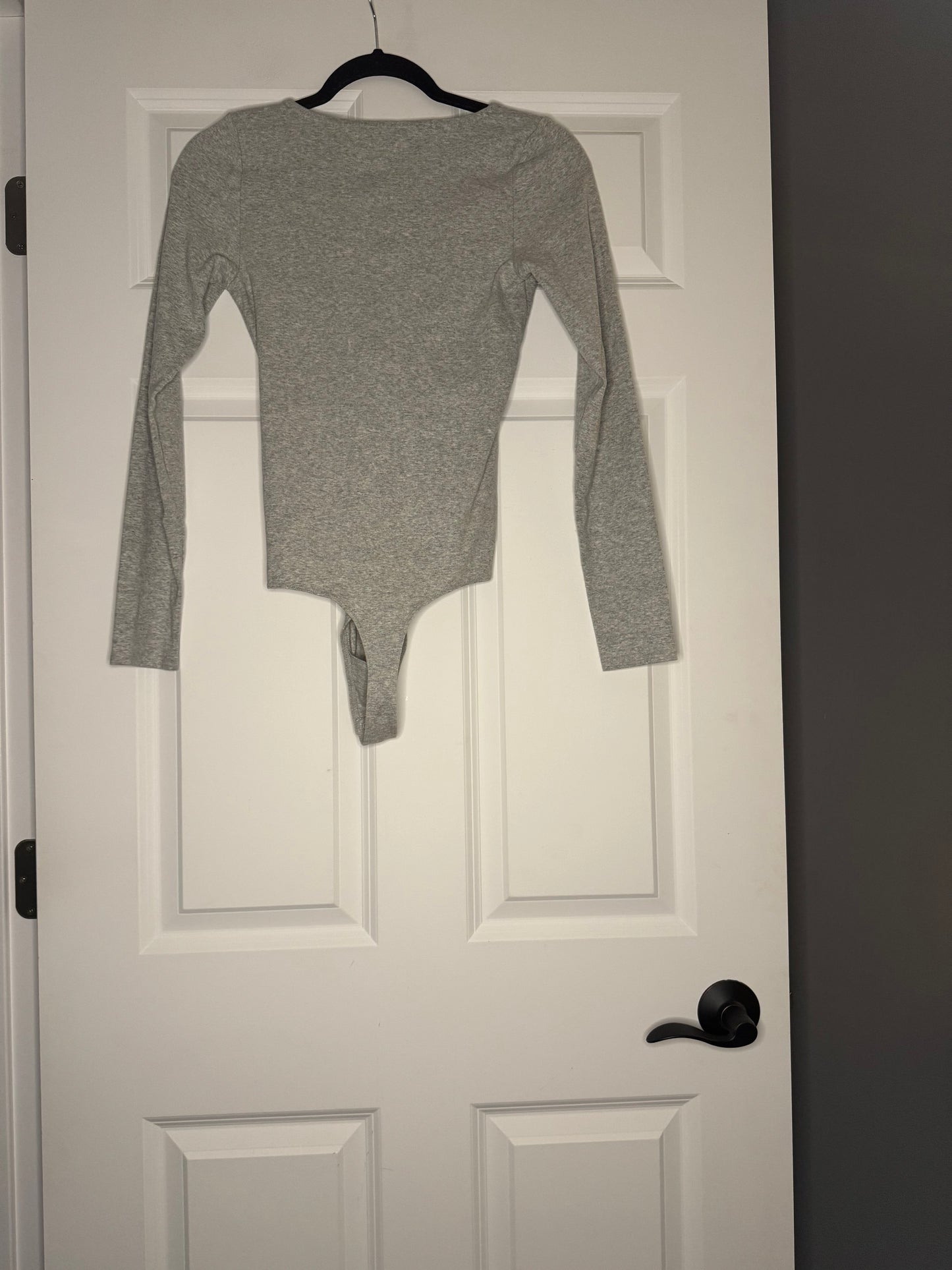 Aerie long sleeve bodysuit gray small