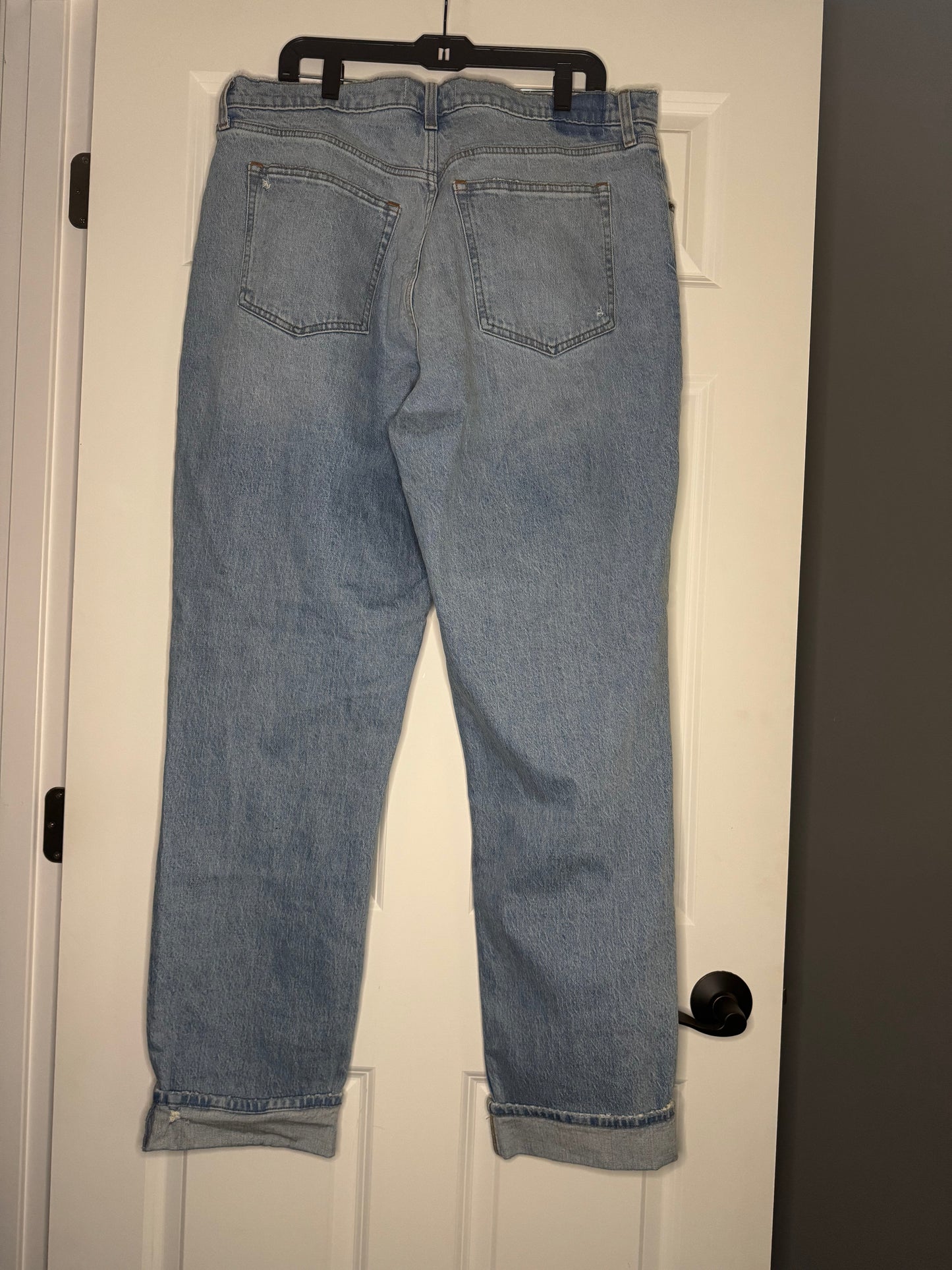 Abercrombie and fitch curve love the 90s straight ultra high rise jeans 18 long nwt 100
