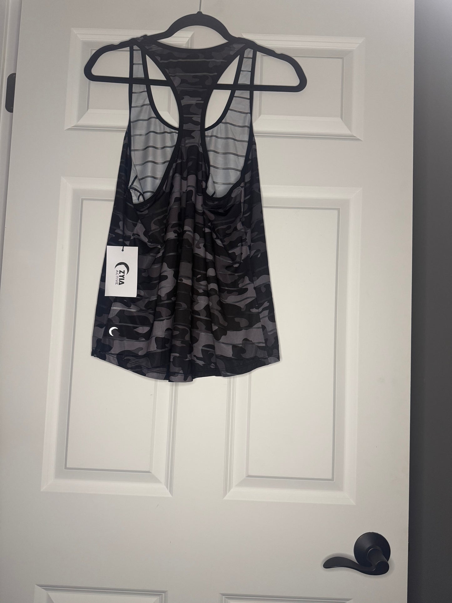 Zyia active black camo havanna tank xl black gray nwt