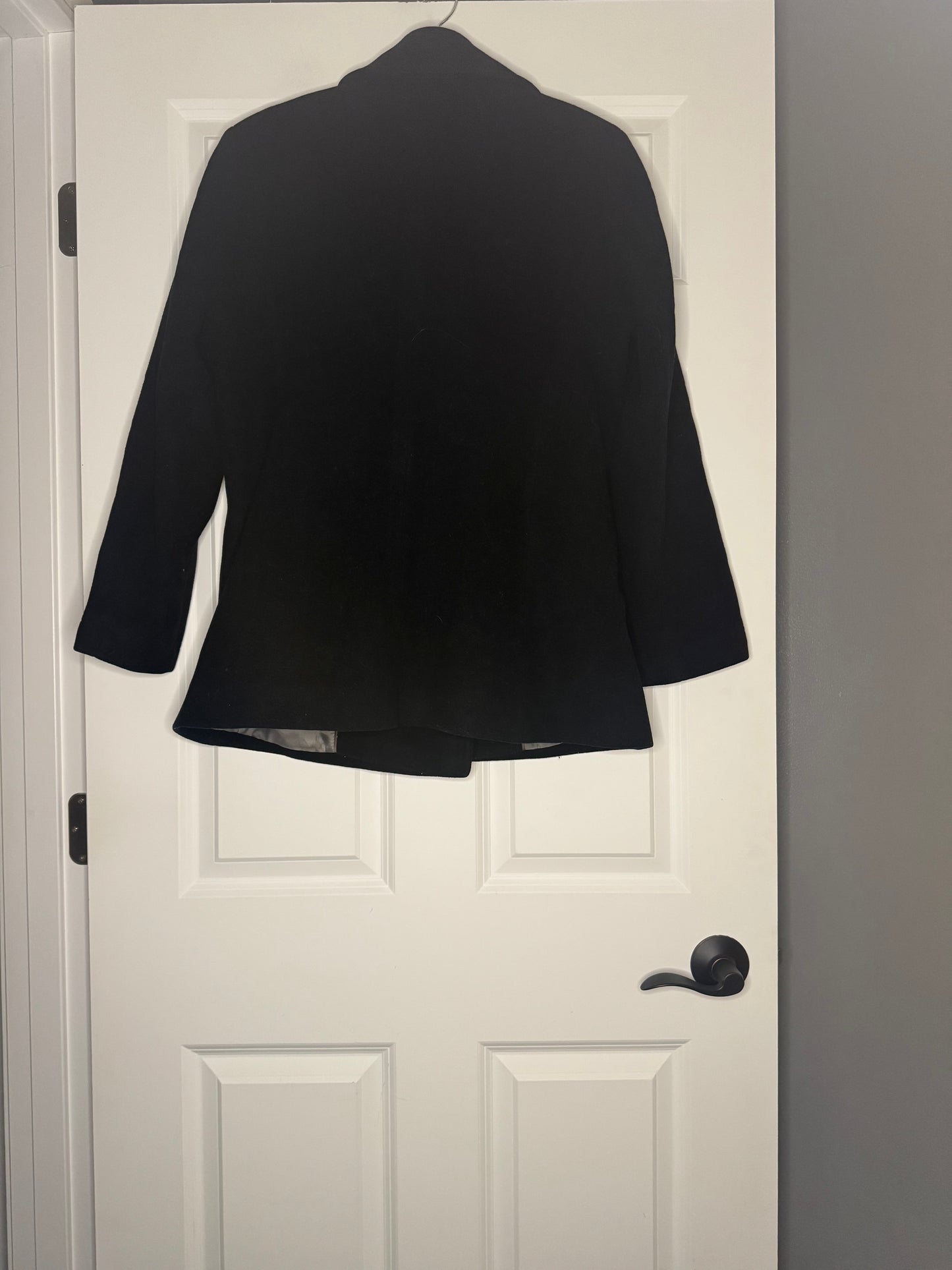 Calvin Klein peacoat black size 12 wool blend