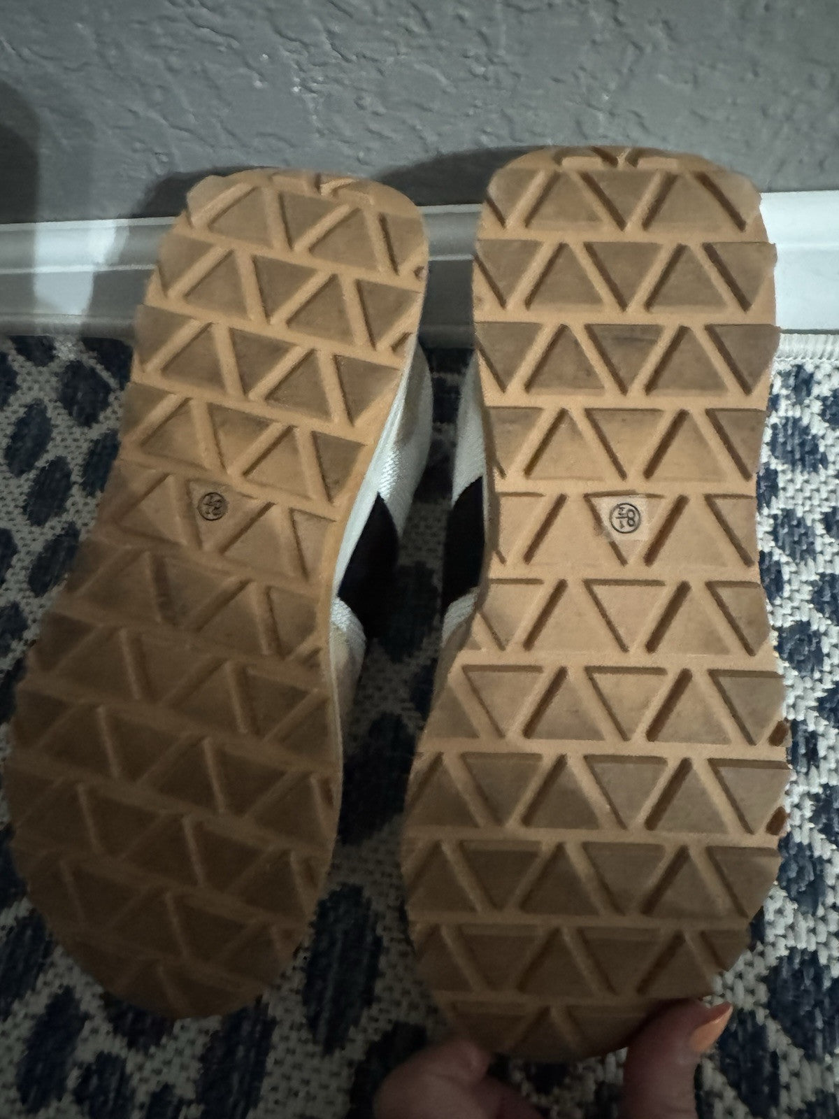 Shu Shop Platform Sneakers 8.5 Black Tan White Excellent Besides One Small Mark