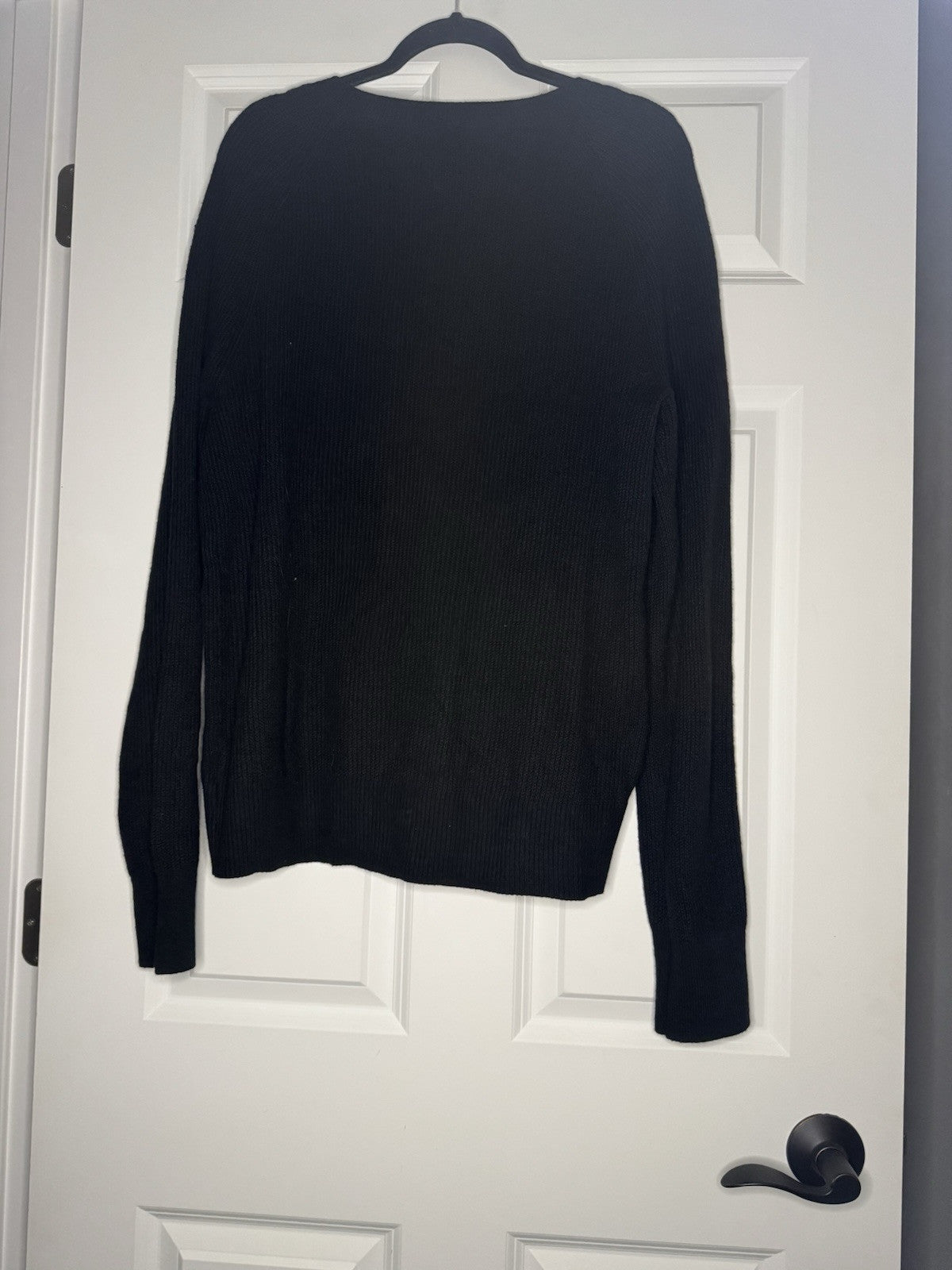 Old Navy V Neck Sweater Black Ribbed Large Tall Nwt