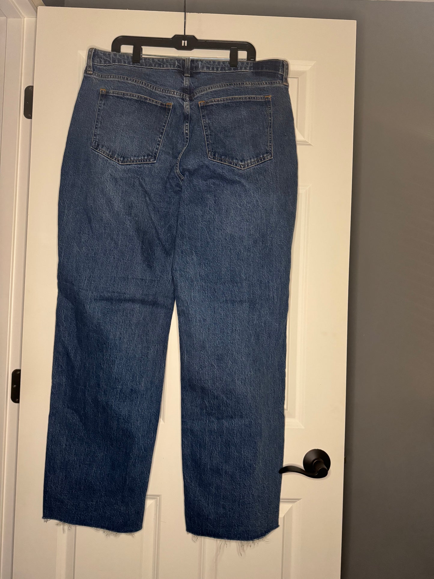 Abercrombie and fitch curve love the 90s relaxed jean high rise 18 long nwt $90
