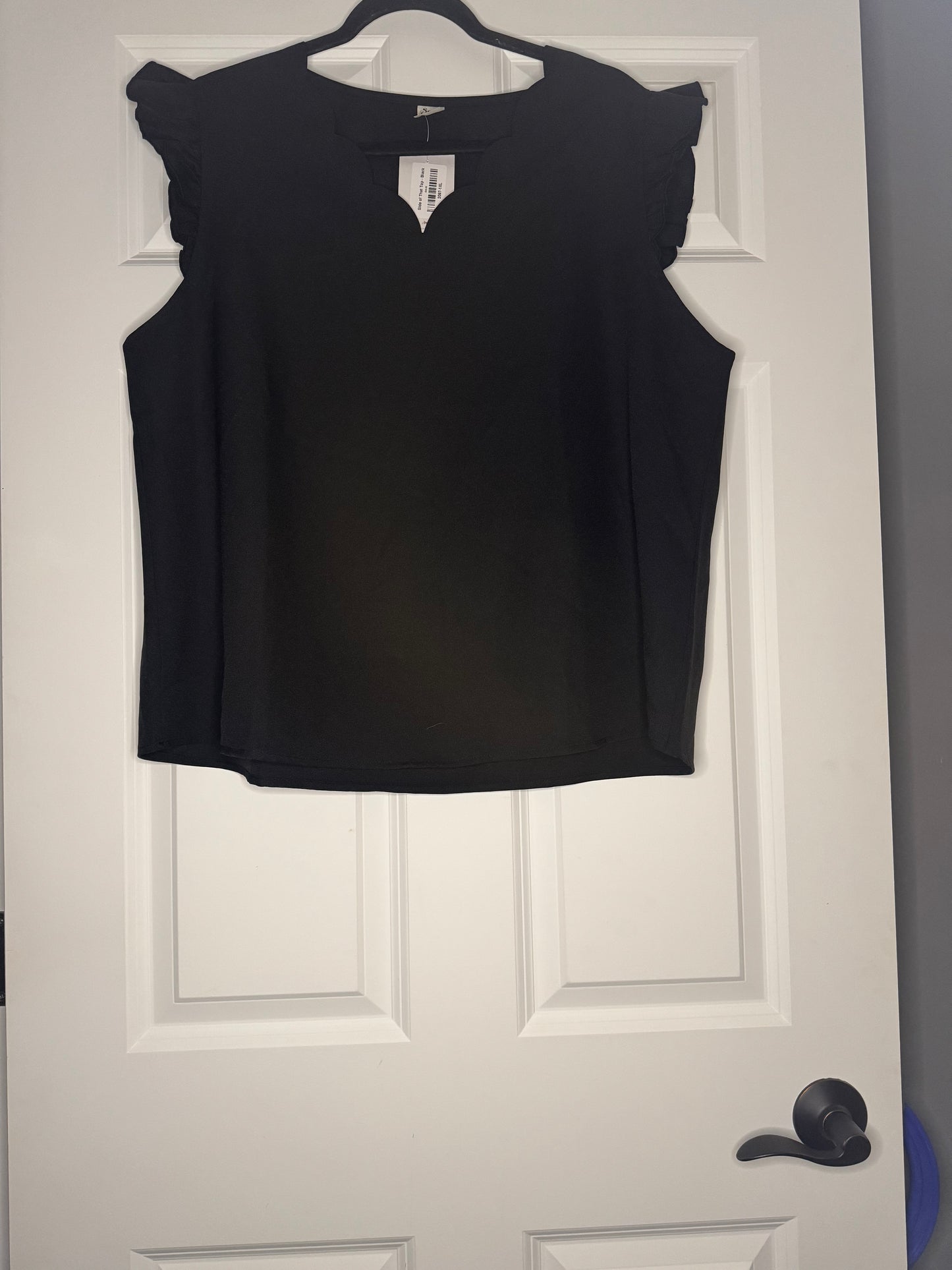 Sew in love short sleeve ruffle sleeve blouse 1xl nwt