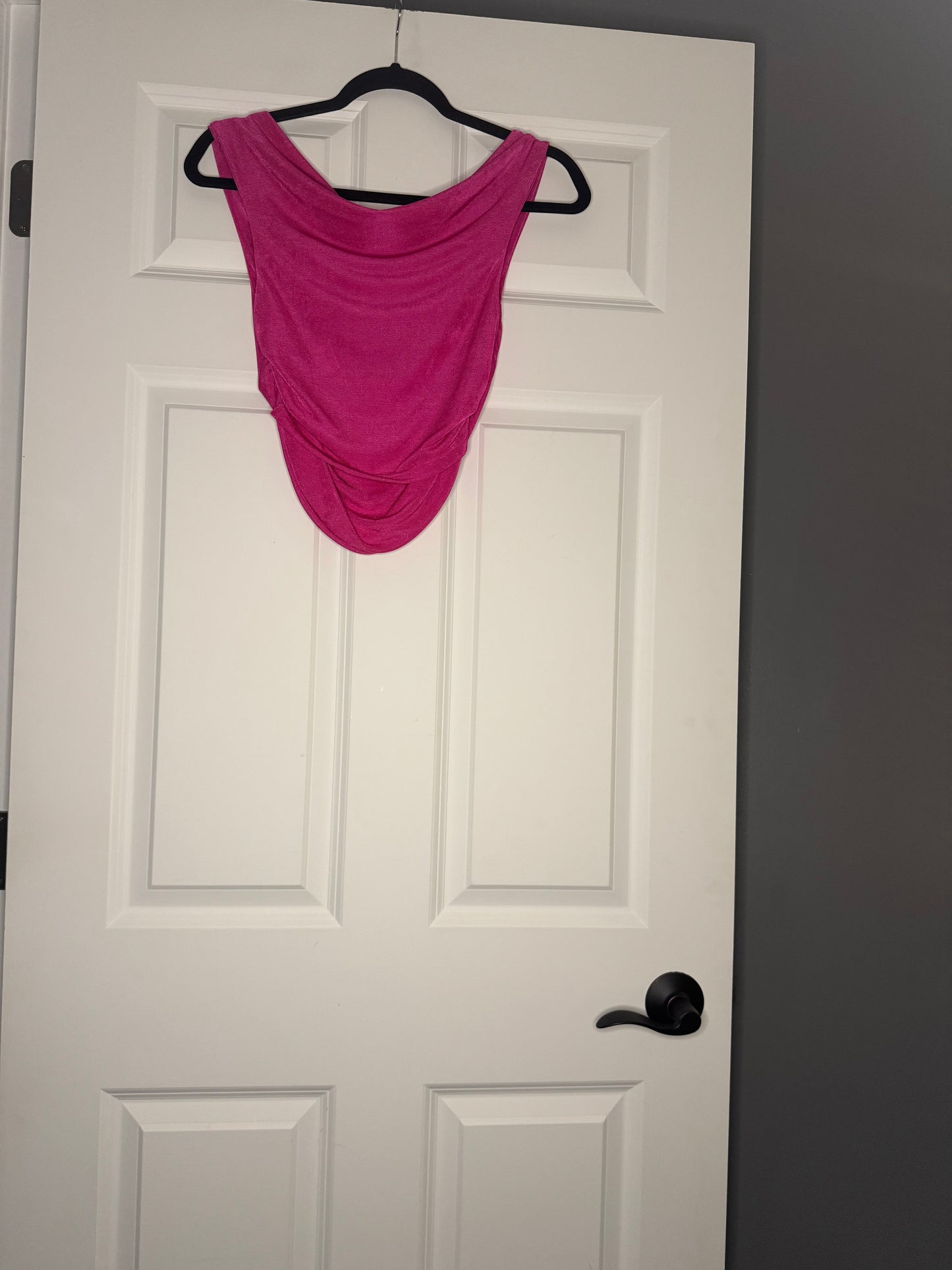 SHEIN shiny pink small cropped tank