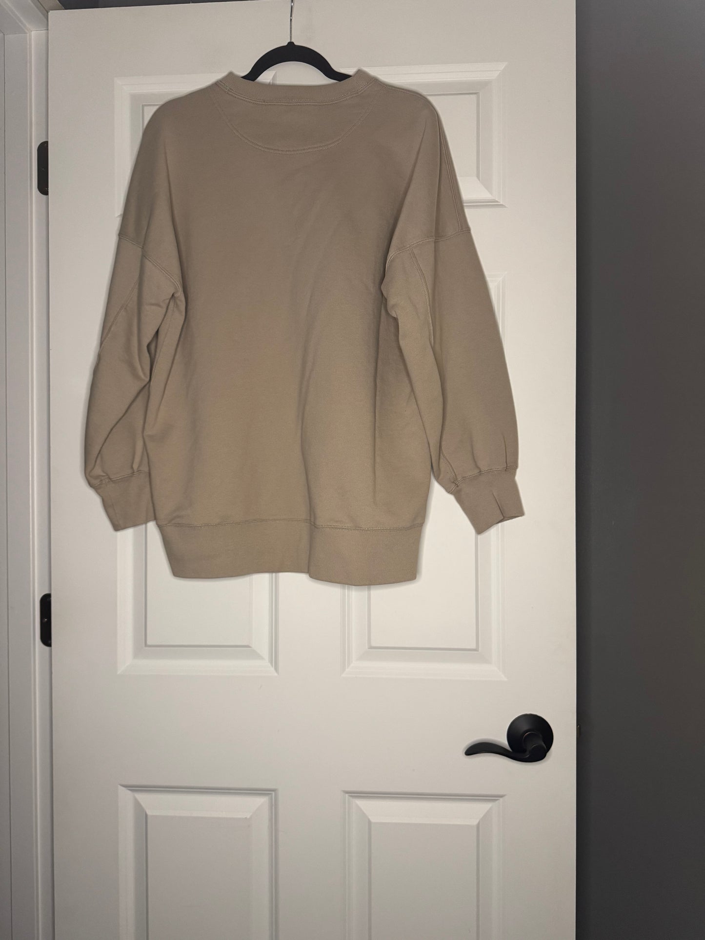 Abercrombie and fitch soft af collection oversized crewneck brown xl