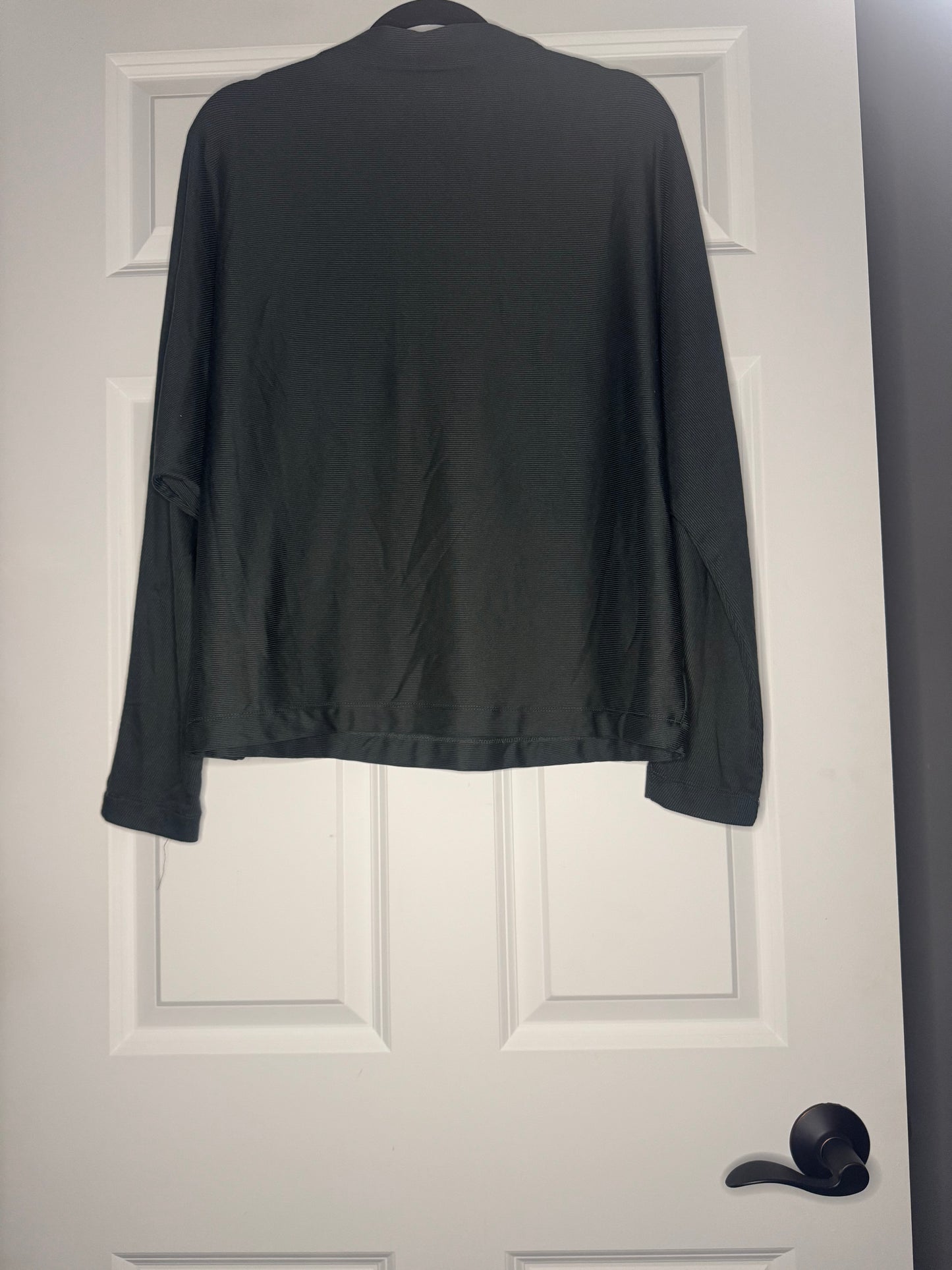 Dex long sleeve ribbed top xl gray