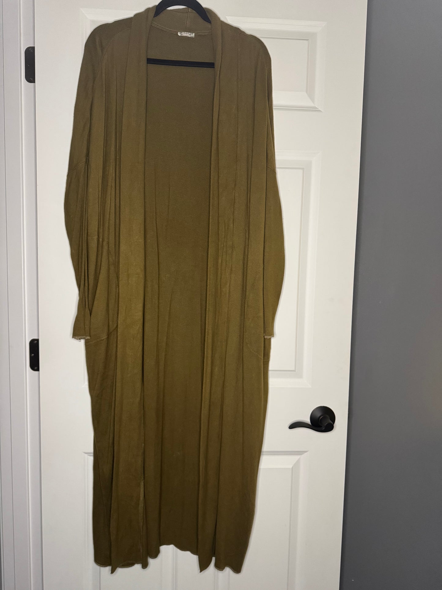 Free people intimates green robe XS super cozy