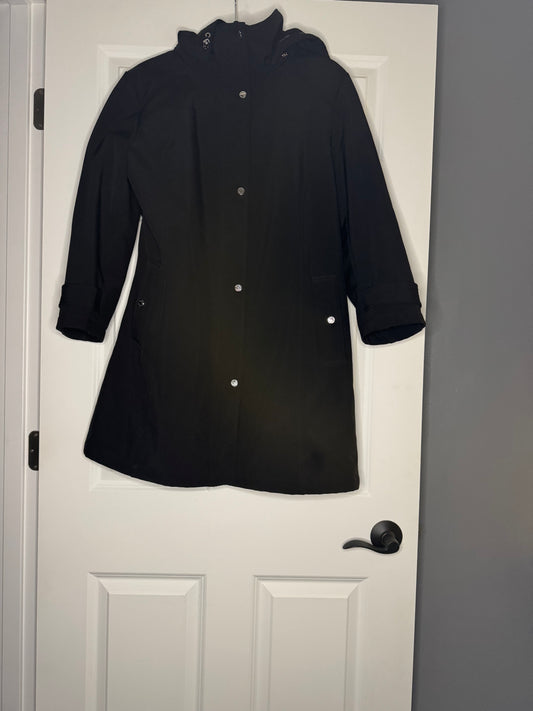 Calvin Klein black coat w detachable hood xl