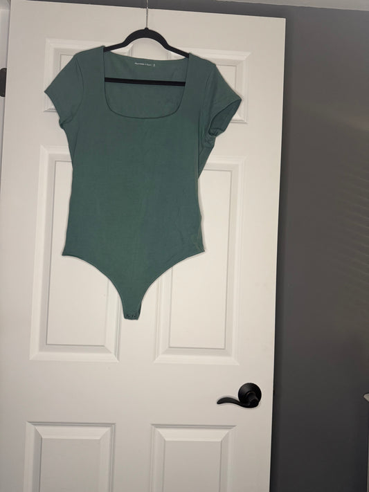 Abercrombie short sleeve bodysuit green xl