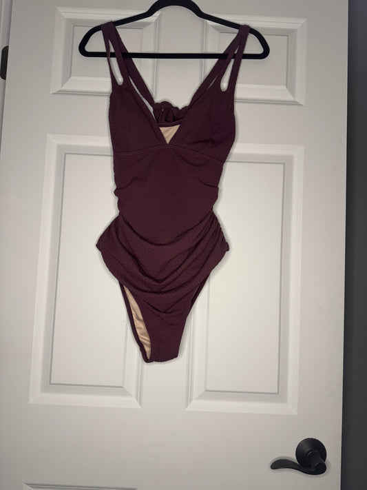 Cupshe one piece tummy control swimsuit xl purple nwt