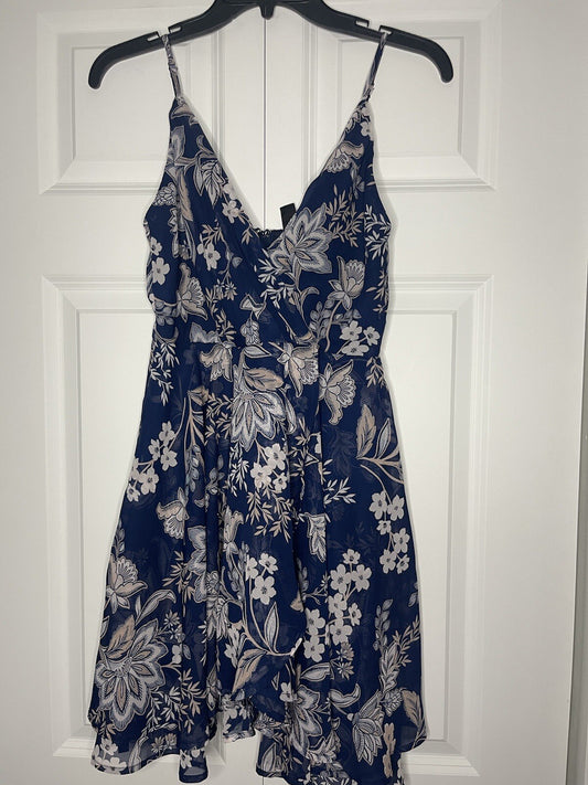 Windsor small sleeveless dress blue pink white floral 