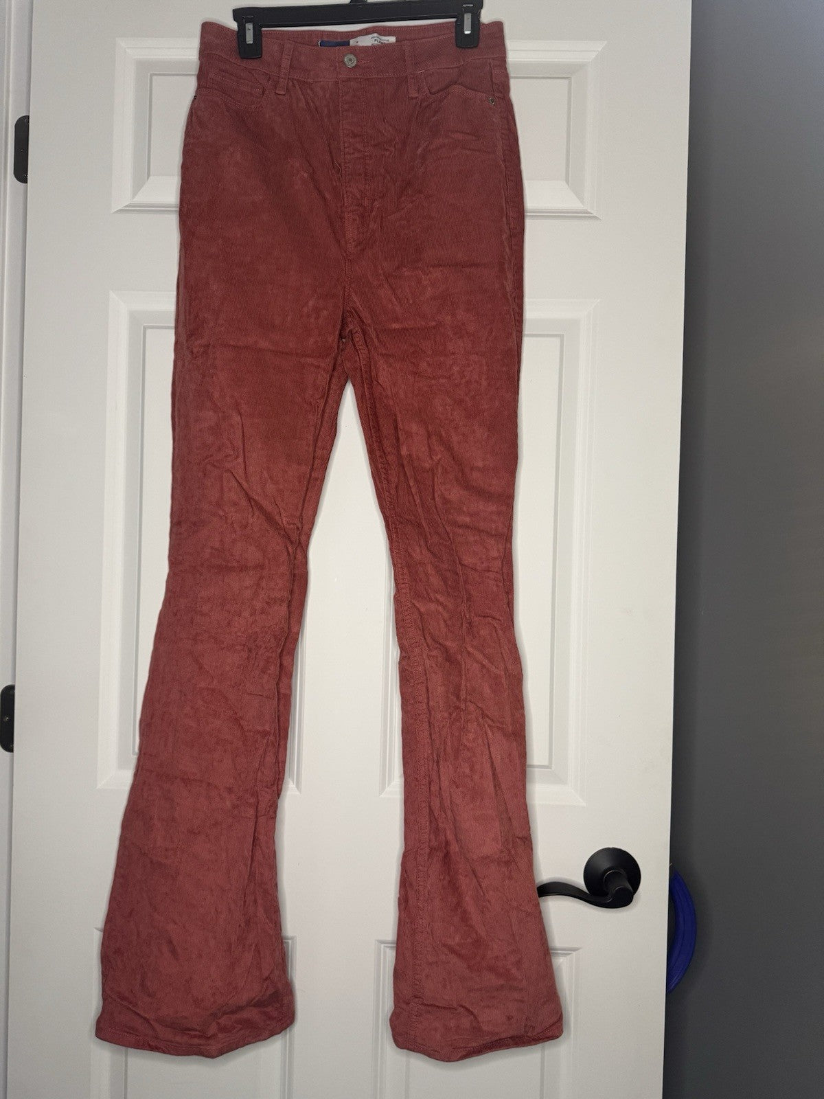 Old Navy Higher High Rise Flare Corduroy He’s A 8 Tall Salmon Secret Smooth Pock
