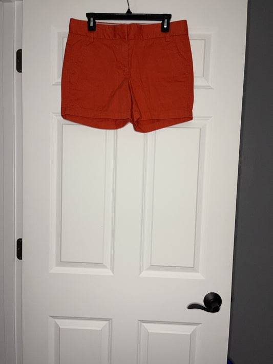 J crew chino broken in shorts size 6 reddish orange
