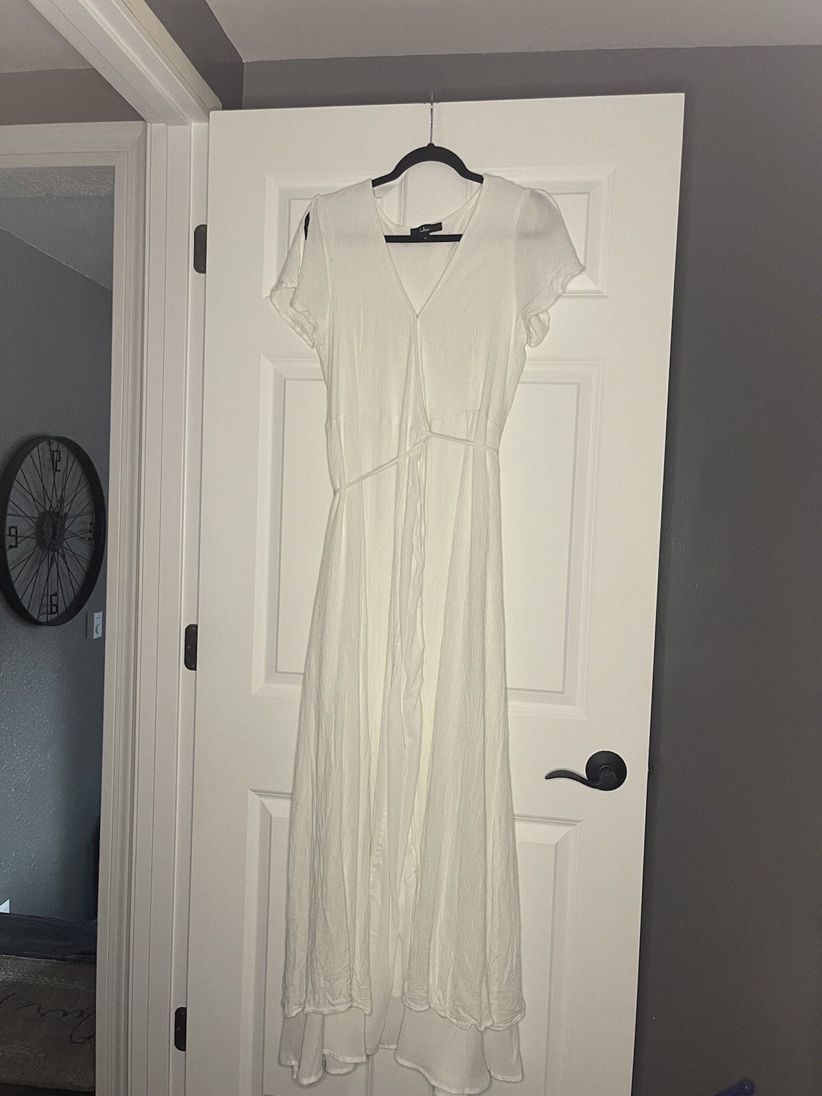 Lulus Long Wrap Dress Xl White 