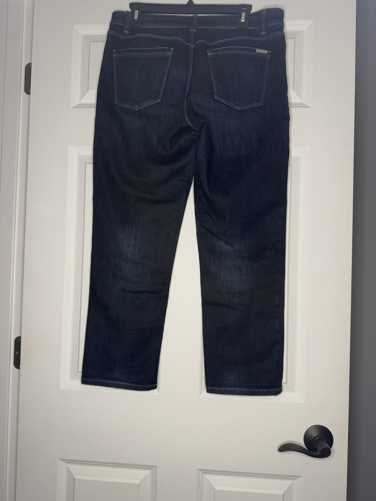 White House Black Market Straight Crop Jeans Distressed 