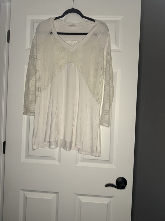 Becca Swimsuit Cover Up XS White W Crochet