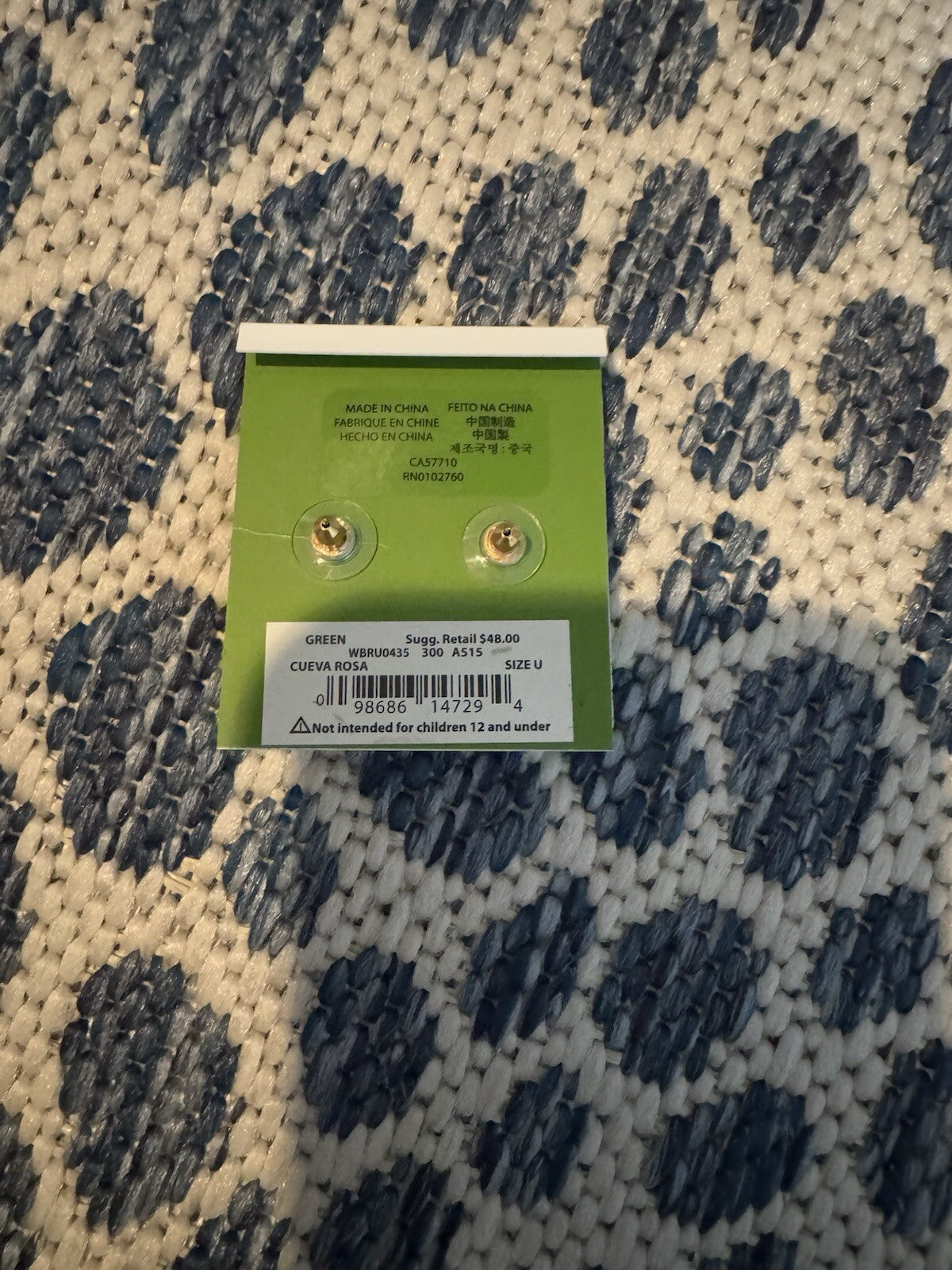 Kate Spade Earrings Green Brand New