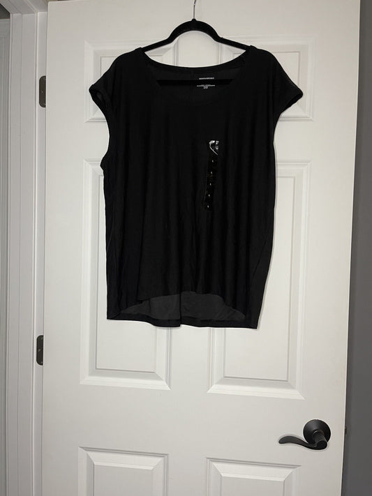 Banana Republic Short Sleeve blouse Large Black Nwt Msrp $44.99