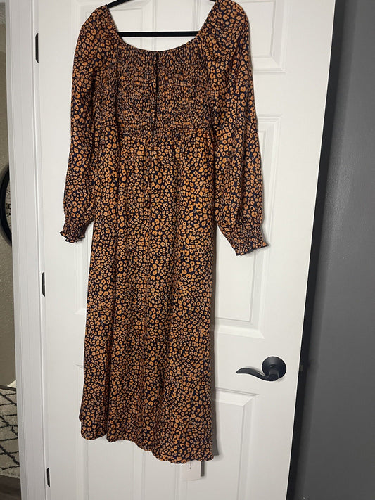 Bloomchic Dress Size 14-16 Navy Orange Floral  Nwt