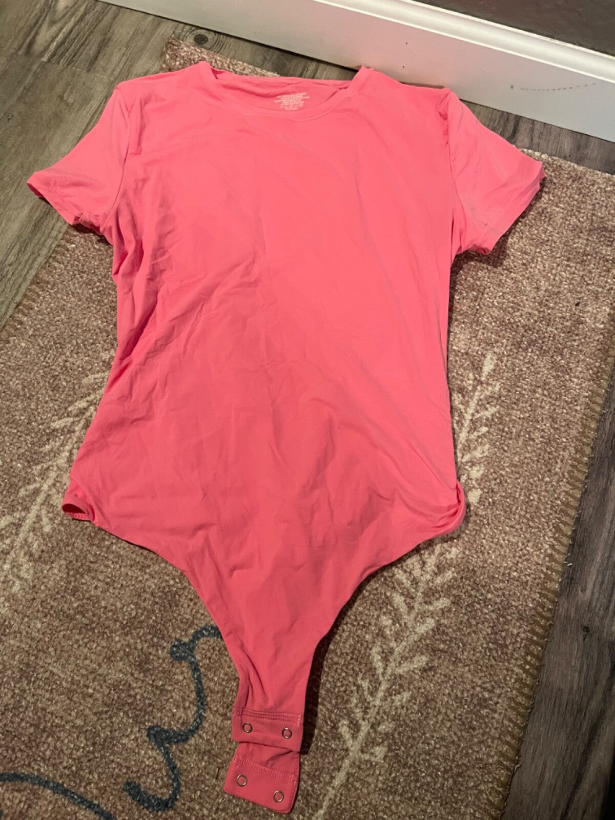 Shaperx Short Sleeve Bodysuit large New In Bag Pink Large