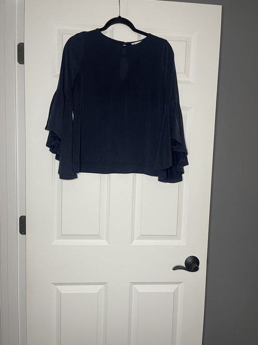 Maronie long sleeve blouse small navy boho sleeves