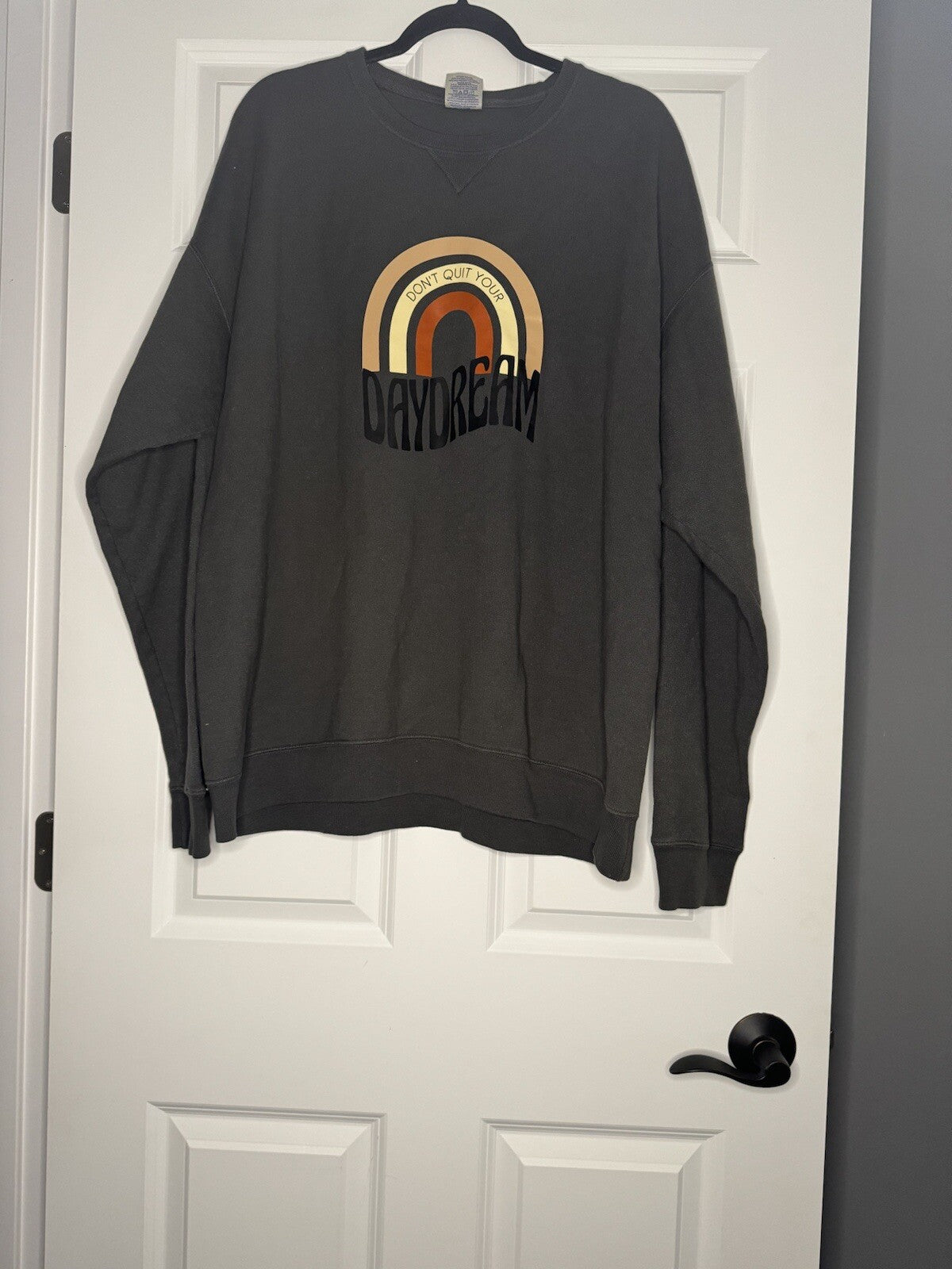 Comfort Wash Don’t Quit Your Daydream Crewneck Sweatshirt Xl Gray 