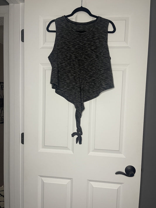 Zyia tie wrap tank xl black and white 