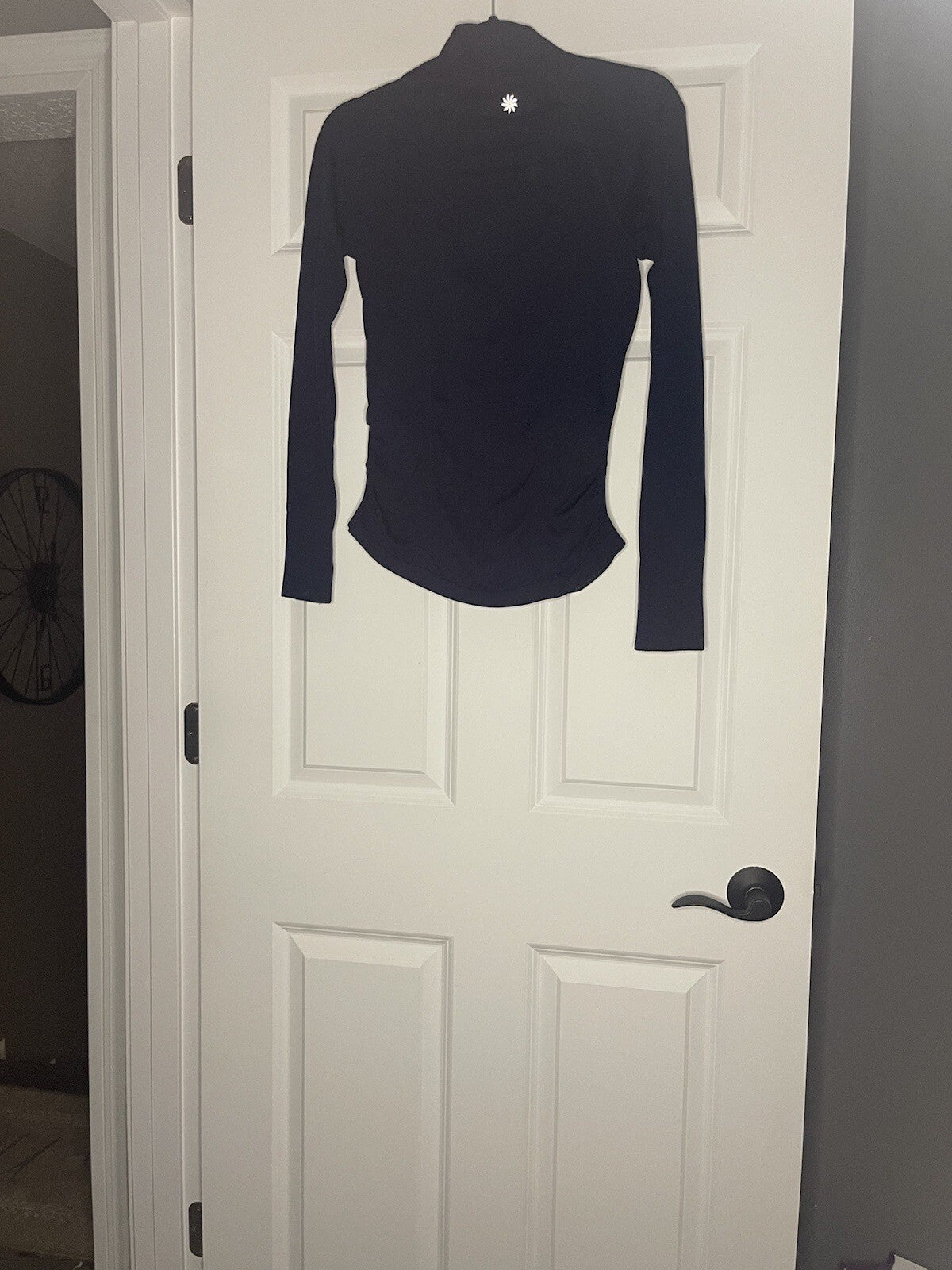 Athleta Half Zip Small Navy Cinched Sides