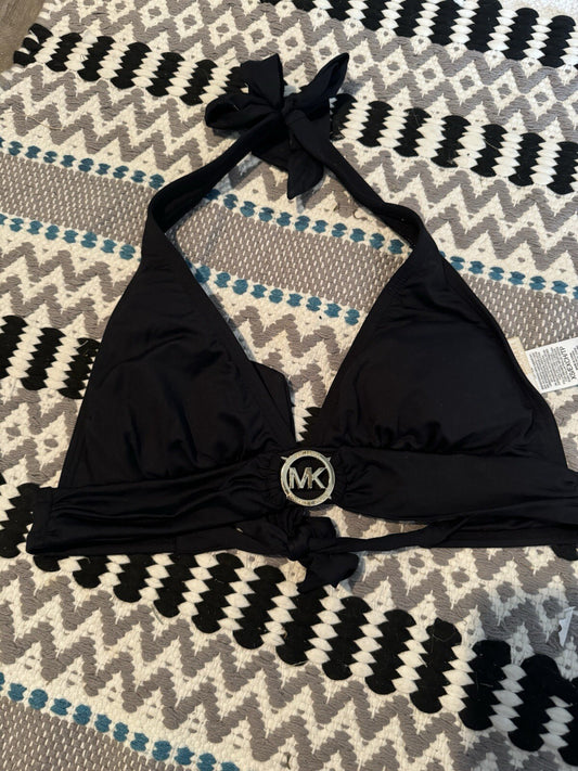 Michael Kors Black Halter Bikini Top XS Some Tarnish On Logo
