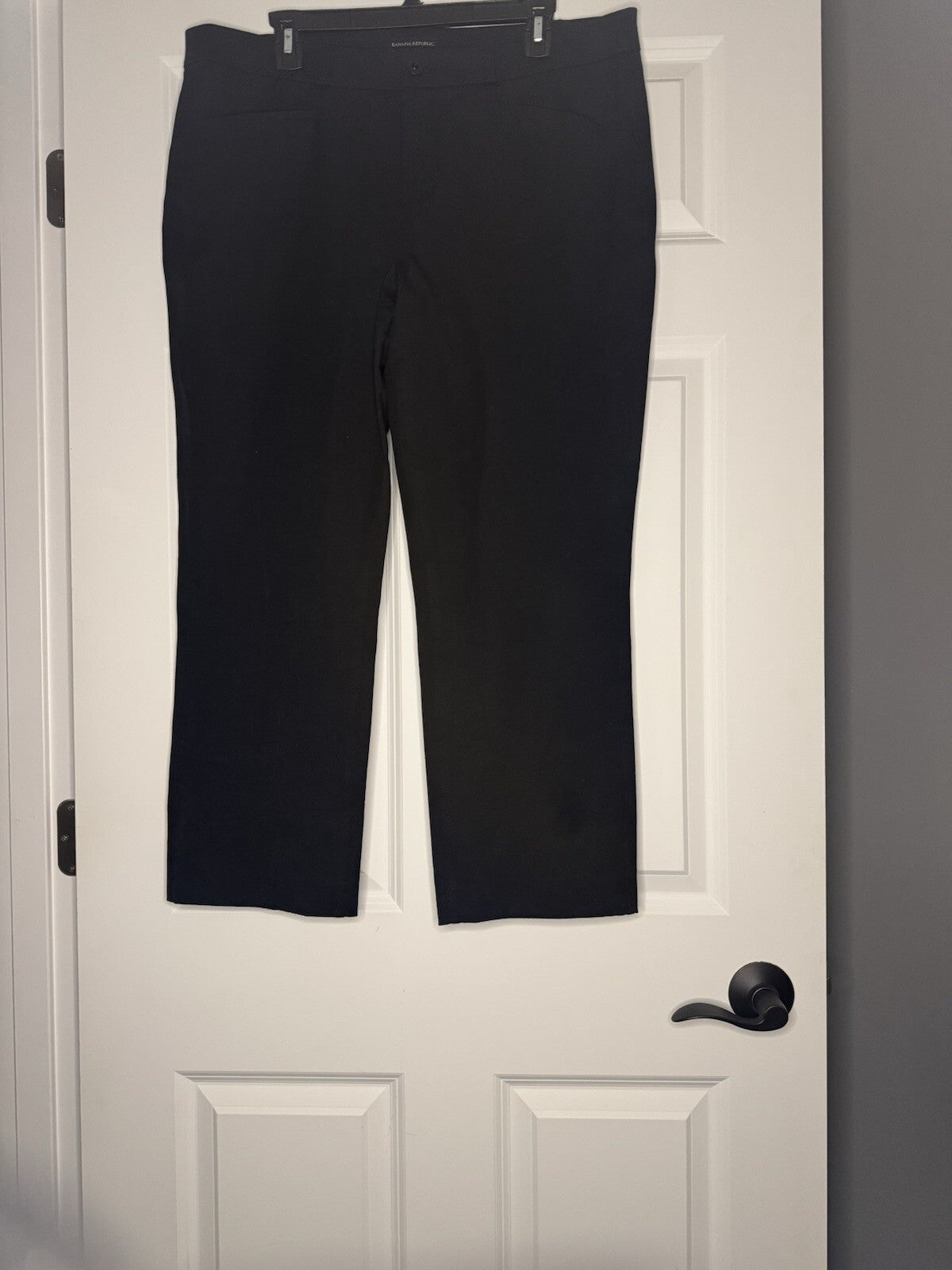 Banana Republic Slacks Size 14 Black Cotton Rayon Spandex 