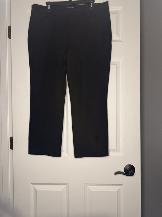 Banana Republic Slacks Size 14 Black Cotton Rayon Spandex 