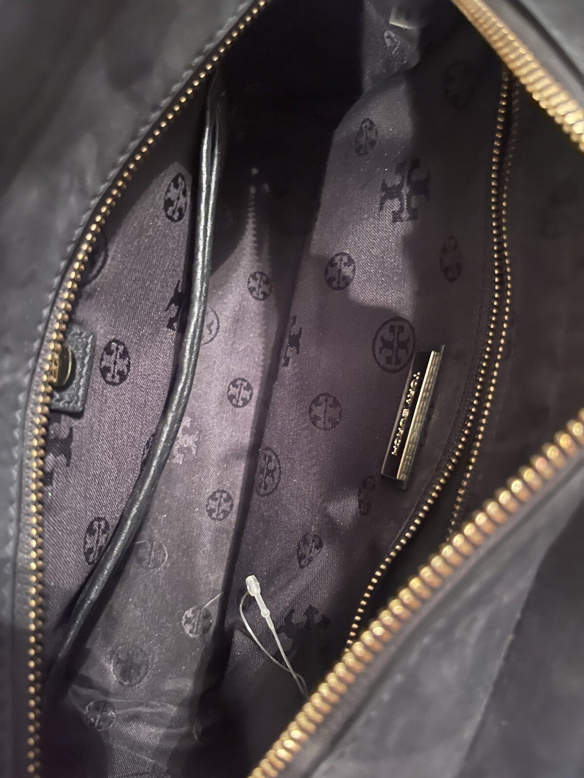 Tory Burch Suede Black Shoulder Bag/crossbody W Dust Cover Bag Small Markings As