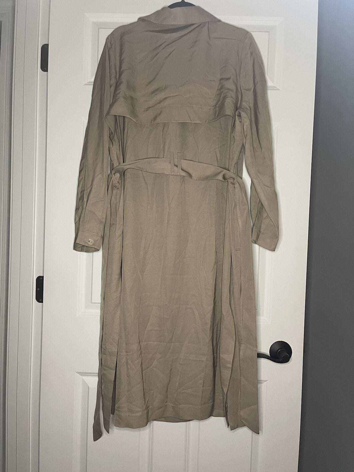 Darling Button Up Dress With Belt Large Tan New With Tags