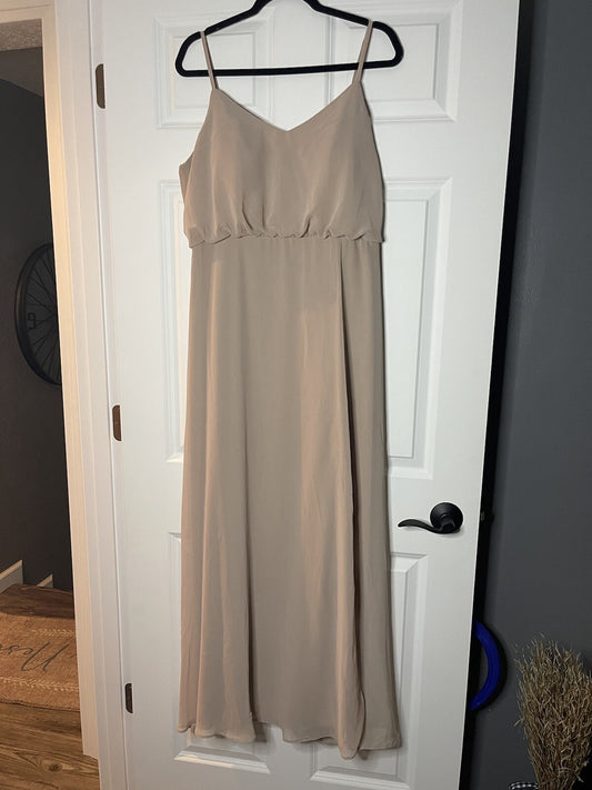 Birdy grey bridesmaid dress xxl taupe sleeveless