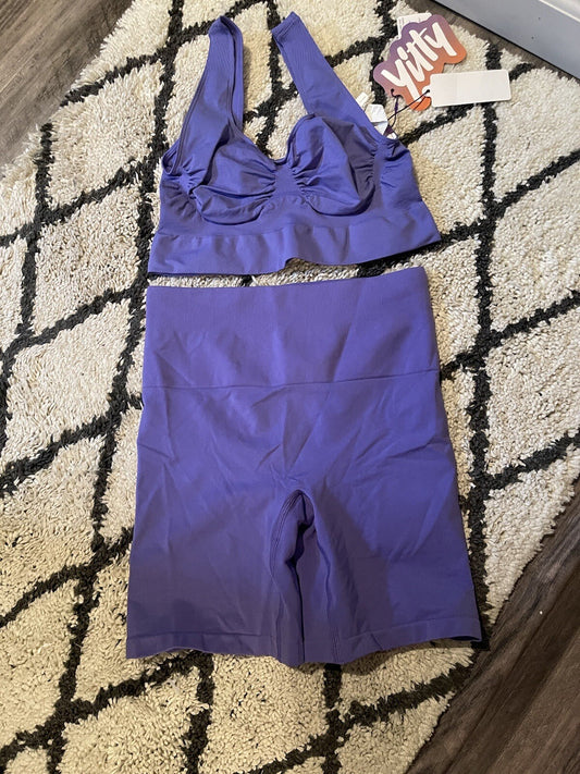 Yitty 2 Piece Outfit Nearly Naked Shaping Bra And Shorts Xl/xxl Periwinkle Nwt