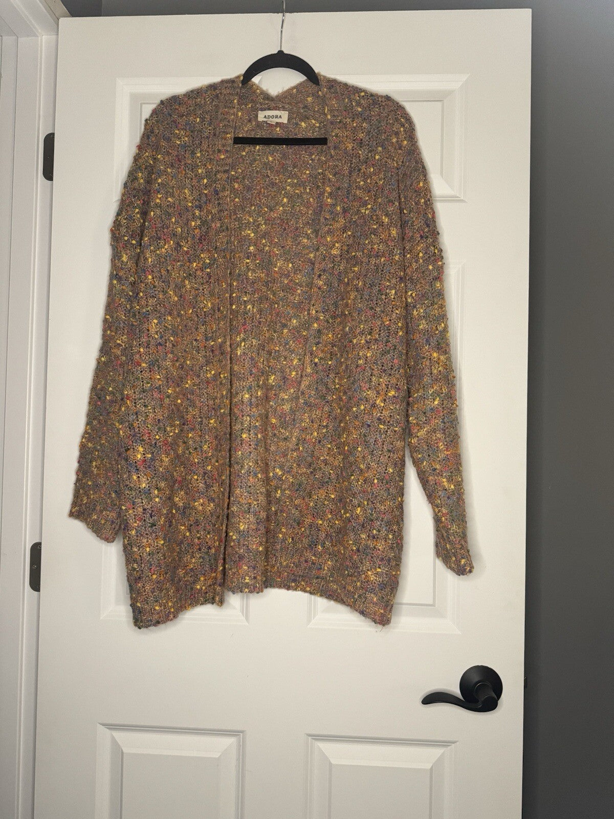 Adora Cardigan Large Purple Yellow Blue Orange Green Mix