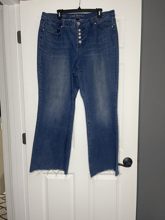 Lane Bryant Flare Jeans Size 20 Blue 