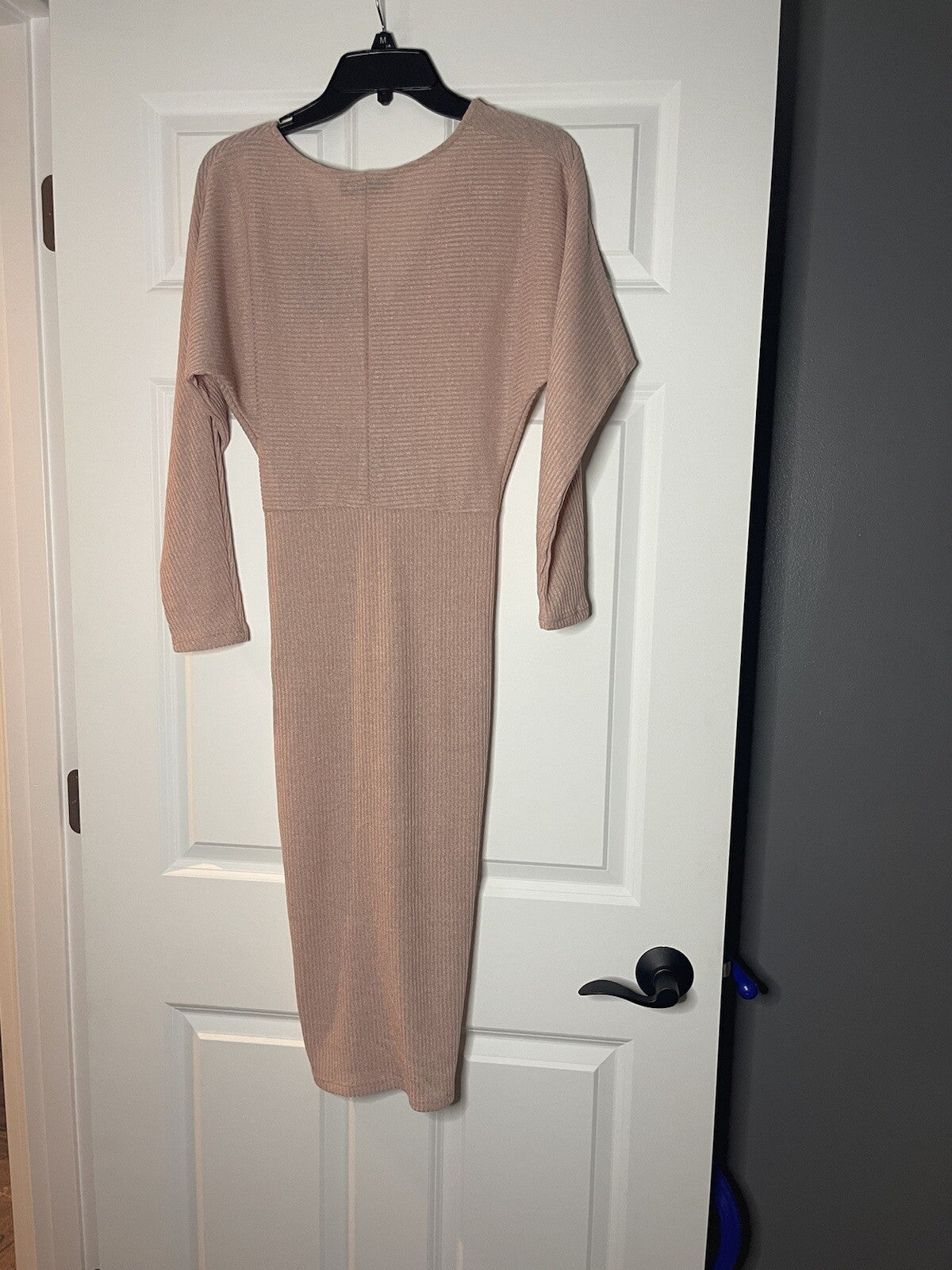 Maverick long sleeve dress ribbed small mauve nwt 